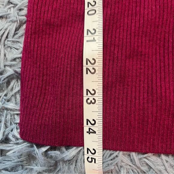 BCBG MaxAzria Wool Cashmere Bell Flared Sleeve Burgundy Red Sweater Size S - Picture 5 of 6